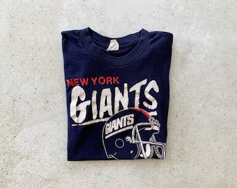 Vintage T-Shirt | NY GIANTS Football Sports Pullover Top Shirt Graphic Tee 80’s 90’s Blue | Size S/M
