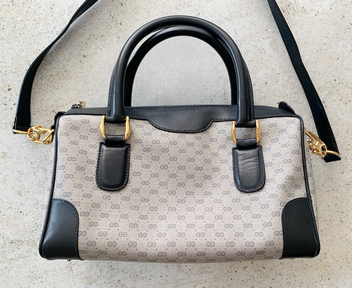 Vintage Bag GUCCI Micro GG Logo Monogram Crossbody Shoulder Etsy