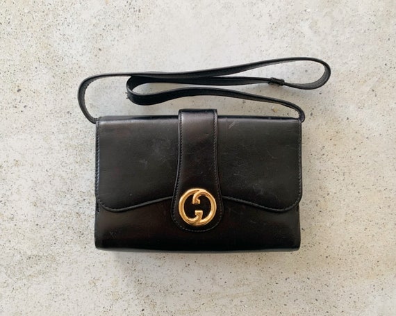 Vintage Bag | GUCCI GG Logo Monogram Leather Desig