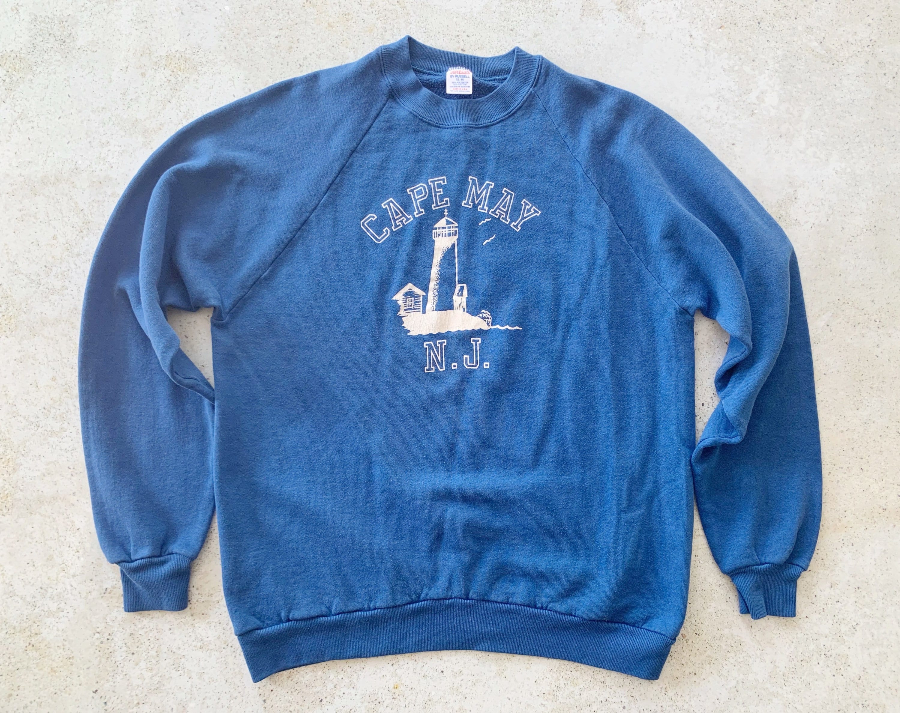 Vintage Sweatshirt | CAPE MAY NJ 80s Coastal Beach Raglan Pullover ...