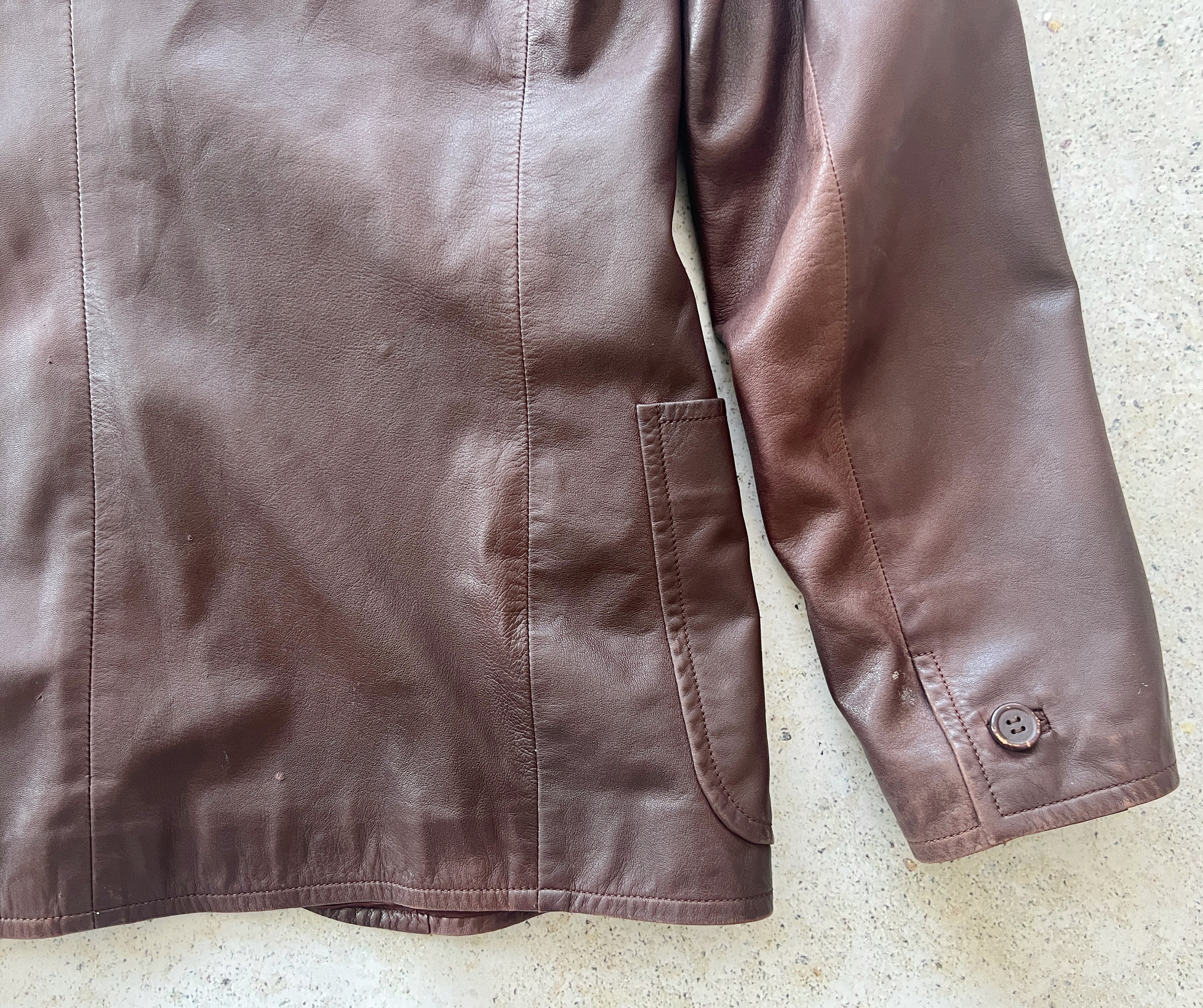 Vintage Jacket | GUCCI Leather Blazer Jacket Coat Luxury Designer 