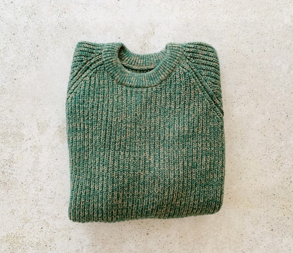 Vintage Sweater | 80’s KNIT Woven Pullover Raglan