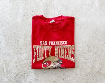 Vintage T-Shirt | SAN FRANCISCO 49ers Football Sports Pullover Top Shirt Graphic Tee 80’s Red | Size M/L