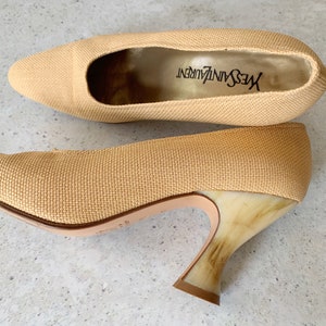Vintage Shoes YSL Yves Saint Laurent Heels Pumps Shoes Size 8 US image 5