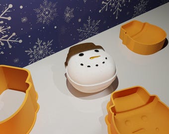 Schneemann-Badebombenform