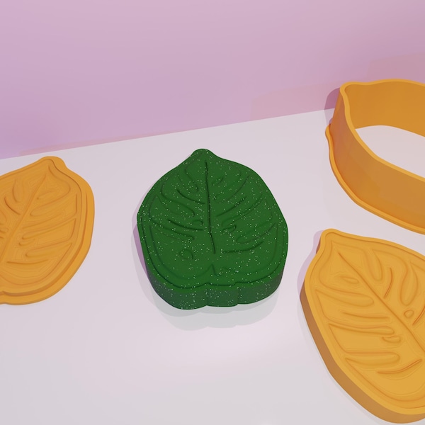 Monstera leaf bath bomb mold