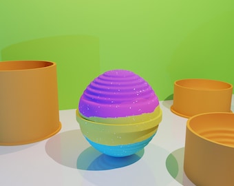 Sphere rings bath bomb mold