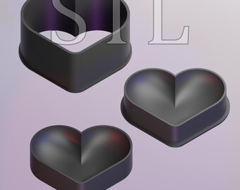 Digitaal STL-bestand Heart Bath Bomb Mould FDM-printers