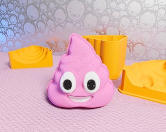 Molde para bomba de baño con forma de caca