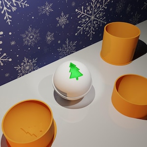 Sfera con stampo per bombe da bagno a forma di albero di Natale
