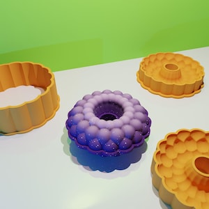Molde para bomba de baño con forma de rosquilla y bayas
