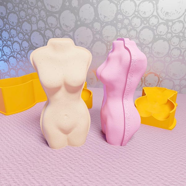Female body bath bomb mold