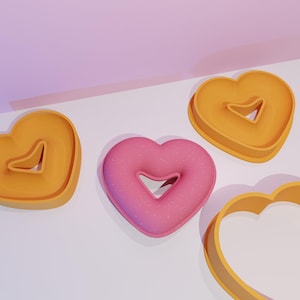 Donut heart bath bomb mold