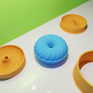 Donut spiral bath bomb mold