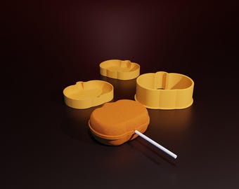 Mini pumpkin on stick bath bomb mold