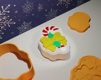 Weihnachtslollipop flache Badebombenform