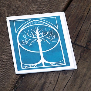 The White Tree A2 Blank Tolkien Greeting Card