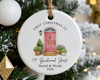 Custom First Christmas Together in New Home, Personalised Bauble for Couple, New House Gift Ornament 2026