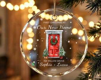 Custom First Christmas in Our New Home Ornament,Personalised New Home Bauble 2026, Happy New Home Gift, New Home Decor