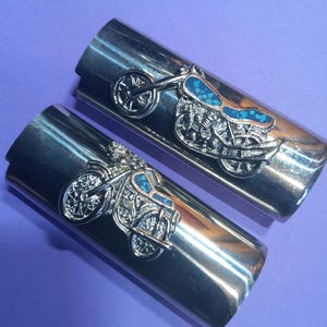 Vintage 70s Motorcycle Bic Lighter Cover, Deadstock