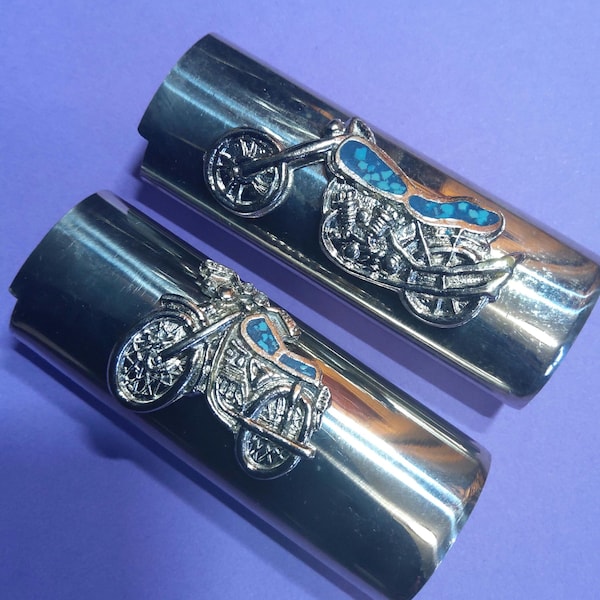 Vintage 70s Motorcycle Bic Lighter Cover, Deadstock