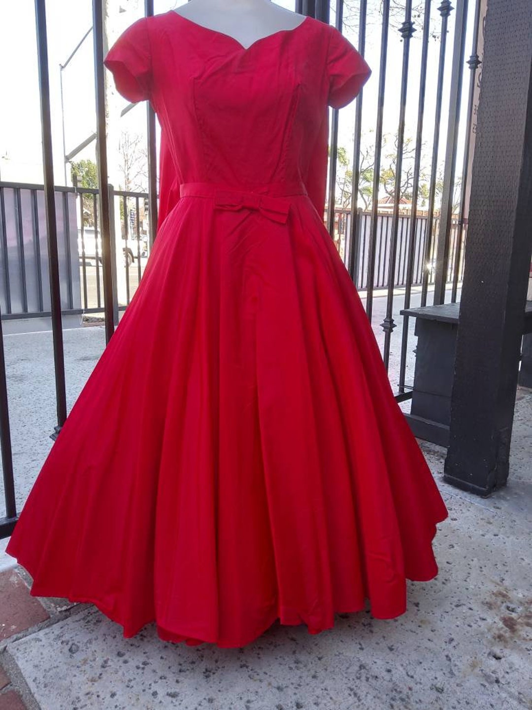 Va Va Voom Lady in Red Emma Domb California Taffeta 1950s - Etsy