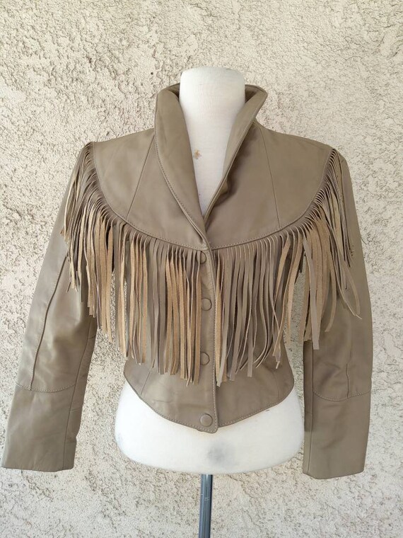 Vintage Fringed leather 1980s jacket