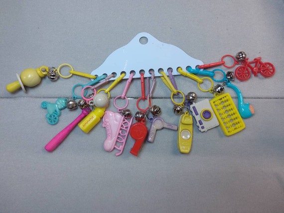 Vintage shop plastic keychains