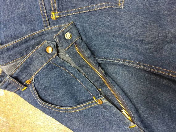 1950s Vintage Side zipper denim Jean's, deep pocke
