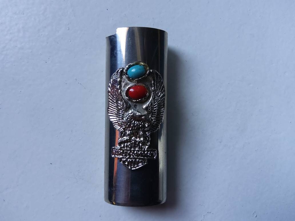 Vintage Metal Lighter Case Cover Holder fits BIC Full Standard