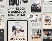 Canva Ebook Template Kit: 190-Page Course Workbook Design (A4 & US Letter) D4