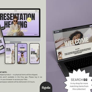 Modern editorial Squarespace website template for female entrepreneurs with a boss babe founder vibe, purple and black accents, and fully customizable drag and drop sections. Easy to edit Squarespace website template for women coaches designed to launch quickly using a modern feminine style and no coding required.