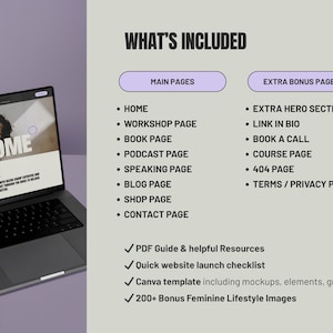 Modern feminine Squarespace website template designed for coaches and female entrepreneurs who want an easy to edit drag and drop website with no coding required and a confident boss babe founder vibe.