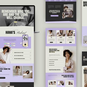 Feminine Squarespace website template for women entrepreneurs designed with a clean editorial aesthetic, bold typography, and no coding needed for easy customization.