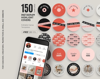 Kit de imagen corporativa para Instagram, plantillas de Canva, iconos digitales, coaching, estética, paquete de marketing en redes sociales PG01