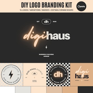 Canva Logo Branding Kit: Editable Business Logo Templates D4