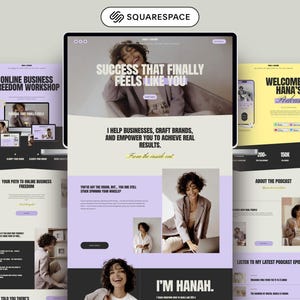 Squarespace 7.1 Website Template für Coaches, Kreative, Autoren (Lila) - D2 Collection
