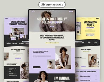 Squarespace 7.1 Website Template for Coaches, Creators, Authors (Purple) - D2 Collection