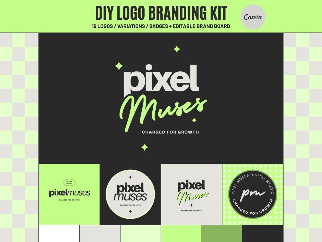 DIY Logo Template Canva Kit: Editable Small Business Branding (digital ...