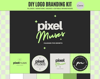 DIY Logo Template Canva Kit: Editable Small Business Branding (Digital Download D3 Collection)