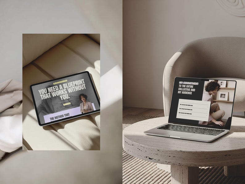 Feminine Squarespace 7.1 website template for personal brands with bold typography, editorial layouts, and sales-focused sections that guide visitors toward booking, subscribing, or purchasing.