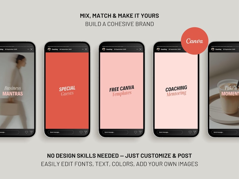 Visual Brand Collection Instagram Story Templates Professional Marketing Bundle Business Design Package Social Media Elements Premium Digital Content Modern Style Graphics Complete Brand Identity Set Commercial Use Templates