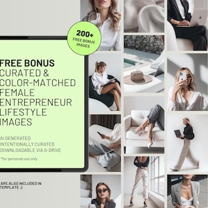Free Bonus Images 200+ lifestyle stock photos feminine business photos marketing material social media manager social media templates woman entrepreneur imagery curated AI images perfect for blog or women who are small business owners