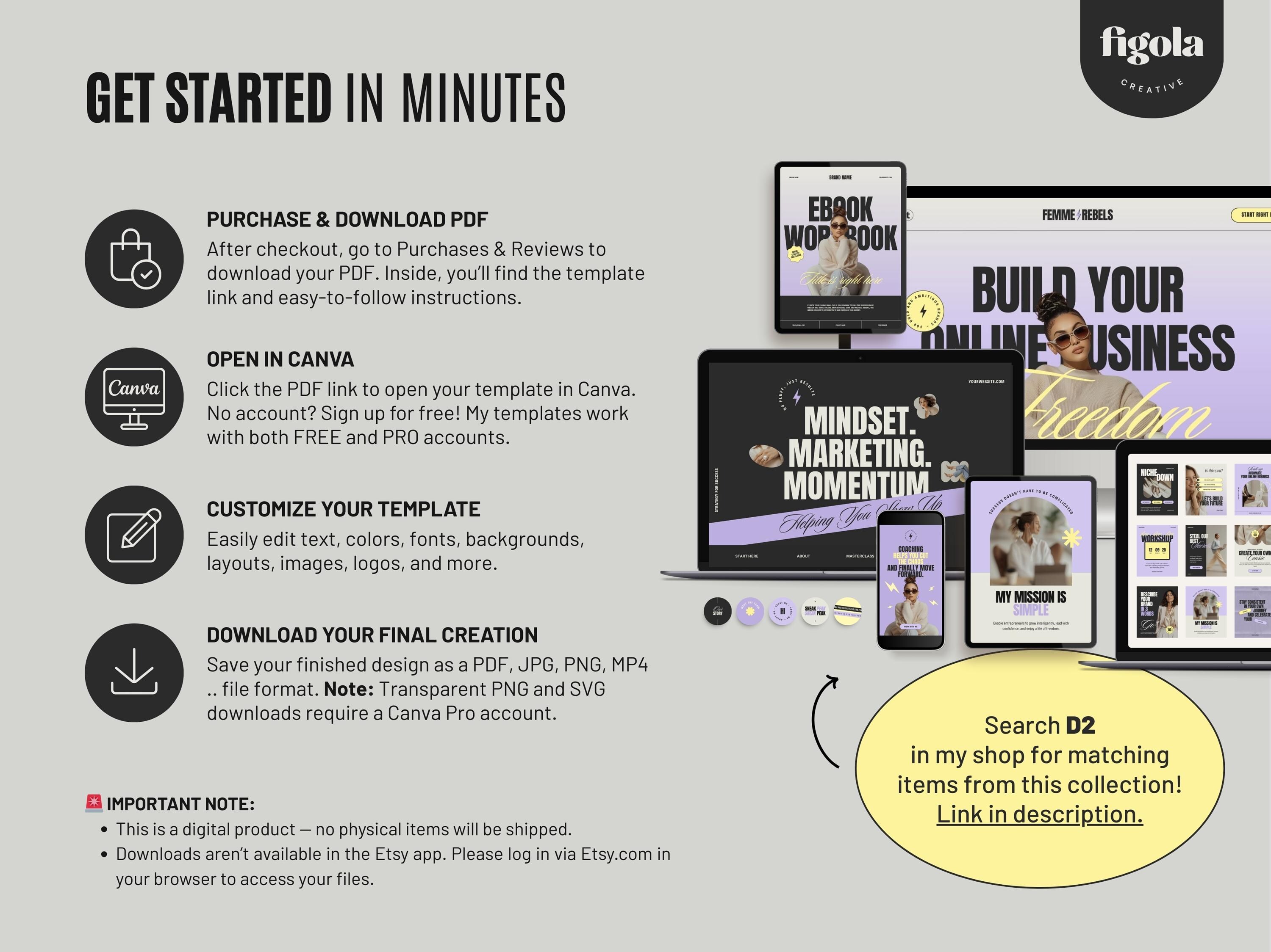 Canva Link in Bio Template Bundle, Mobile Landing Pages (digital ...