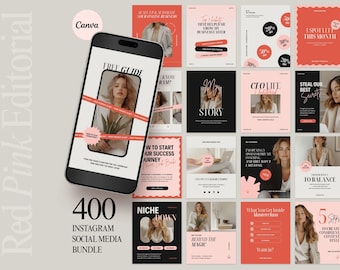 Instagram Canva Templates Bundle: Social Media Reels, Posts, Stories (Digital Download) PG01