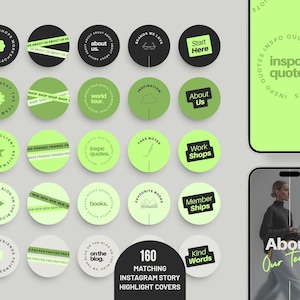Instagram Story Highlights Instagram Covers Template Social Media Manager Templates Content Creator Template Bundle Instagram Story Collection Social Media Marketing Kit Professional Brand Resource Pack Digital Download Package Business Profile Enhancement Complete Template Set Commercial License Included Social Media Templates Neon Instagram Template Bold