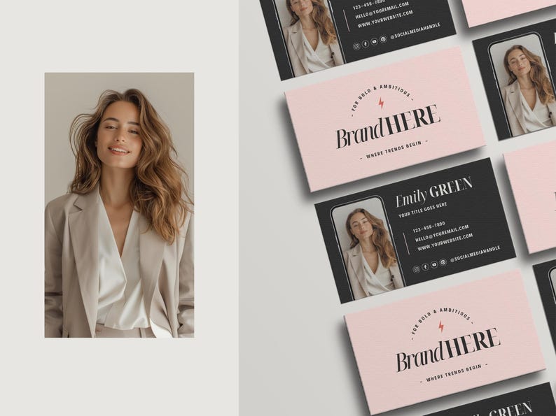 Branding Kit Template Set Digital Marketing Collection Editorial Business Package Logo Design Bundle Modern Style Templates Complete Brand Kit Social Media Assets Feminine Brand Design Small Business Templates Editorial Design Collection