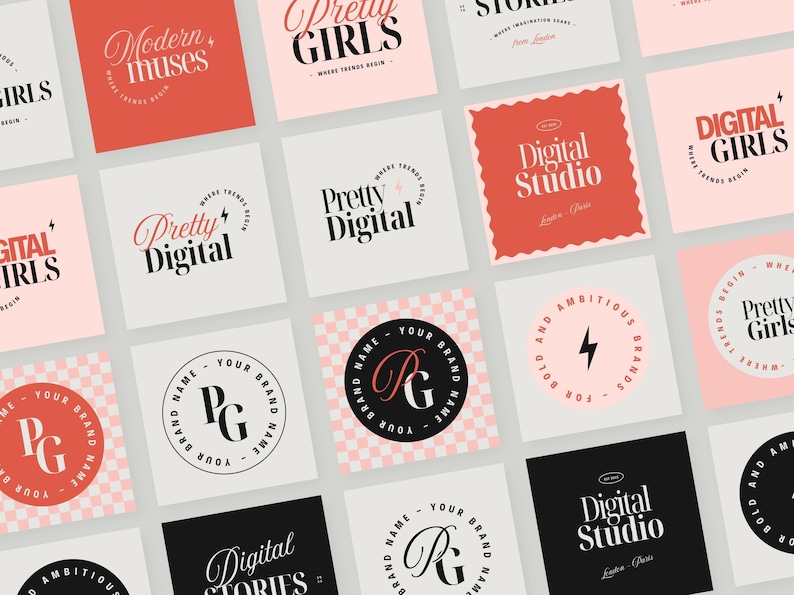 Professional Logo Designer Small Business Branding Kit Full Branding Kit Canva Templates Logo Design Modern Branding Guidelines Brand Aesthetic Logo Design Modern Logo Maker Logo Variants Logo Set Bundle Business Card Design Business Card Template Email Signature Design Email Signature Template
