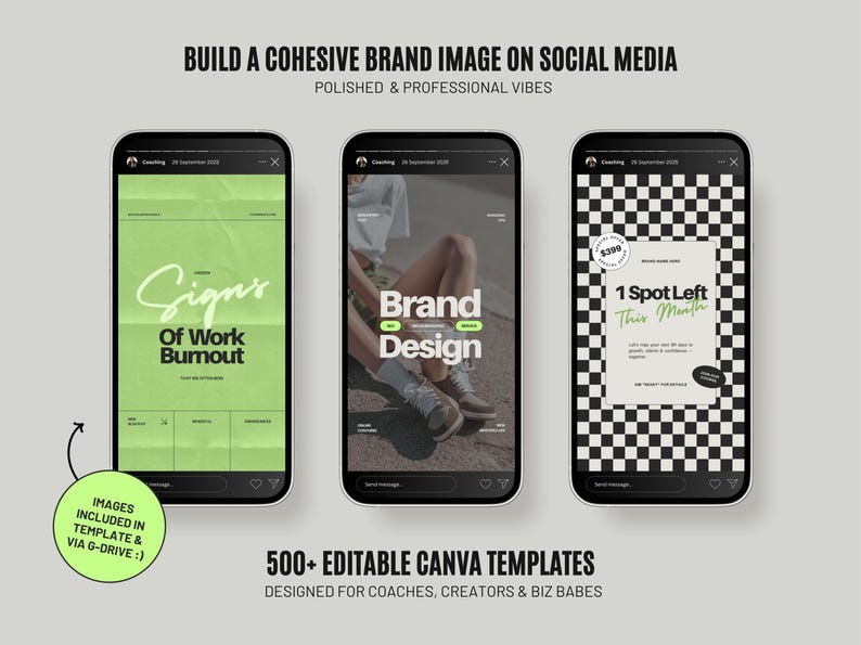 Transform your social media presence with this complete social media bundle featuring stunning story and post templates that are perfect for professional brand building. This comprehensive social media kit includes eye-catching highlight covers and a versatile collection of Canva templates, providing everything a small business or blog needs to create an engaging and beautiful feed.