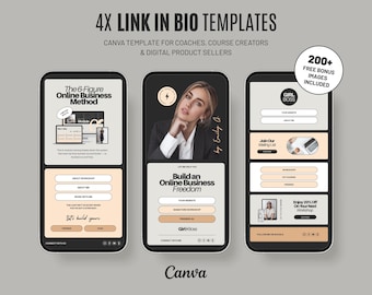 Instagram Link in Bio Canva Template: Coaches & Course Creators (Digital Download) D4
